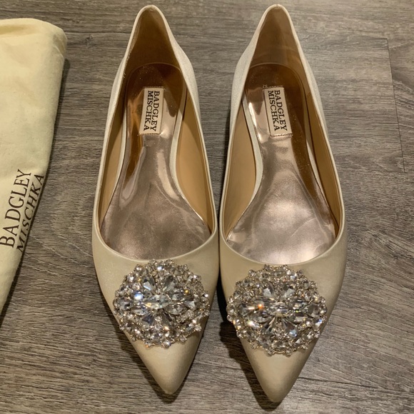 Badgley Mischka Shoes - Badgley Mischka Embellished Pointed Toe Flats